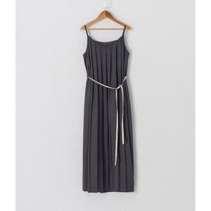 Mouggan‎ Dress Charcoal Gray Size Small Knife Pleated